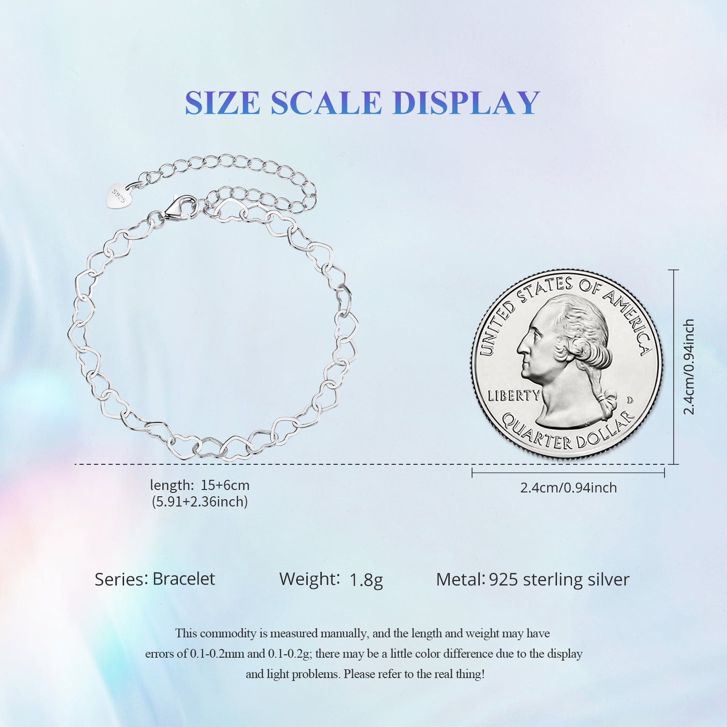 Connected Hearts 925 Silver Bracelet