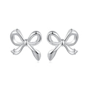 925 Silver Bow Knot Earring