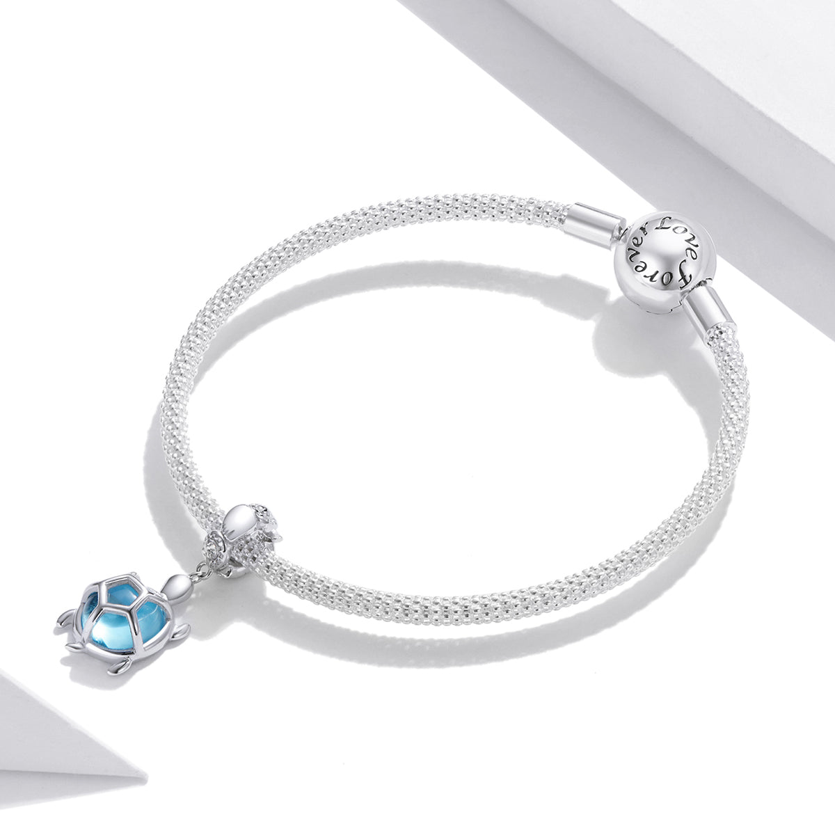 Blue Turtle 925 Silver Bracelet Charm