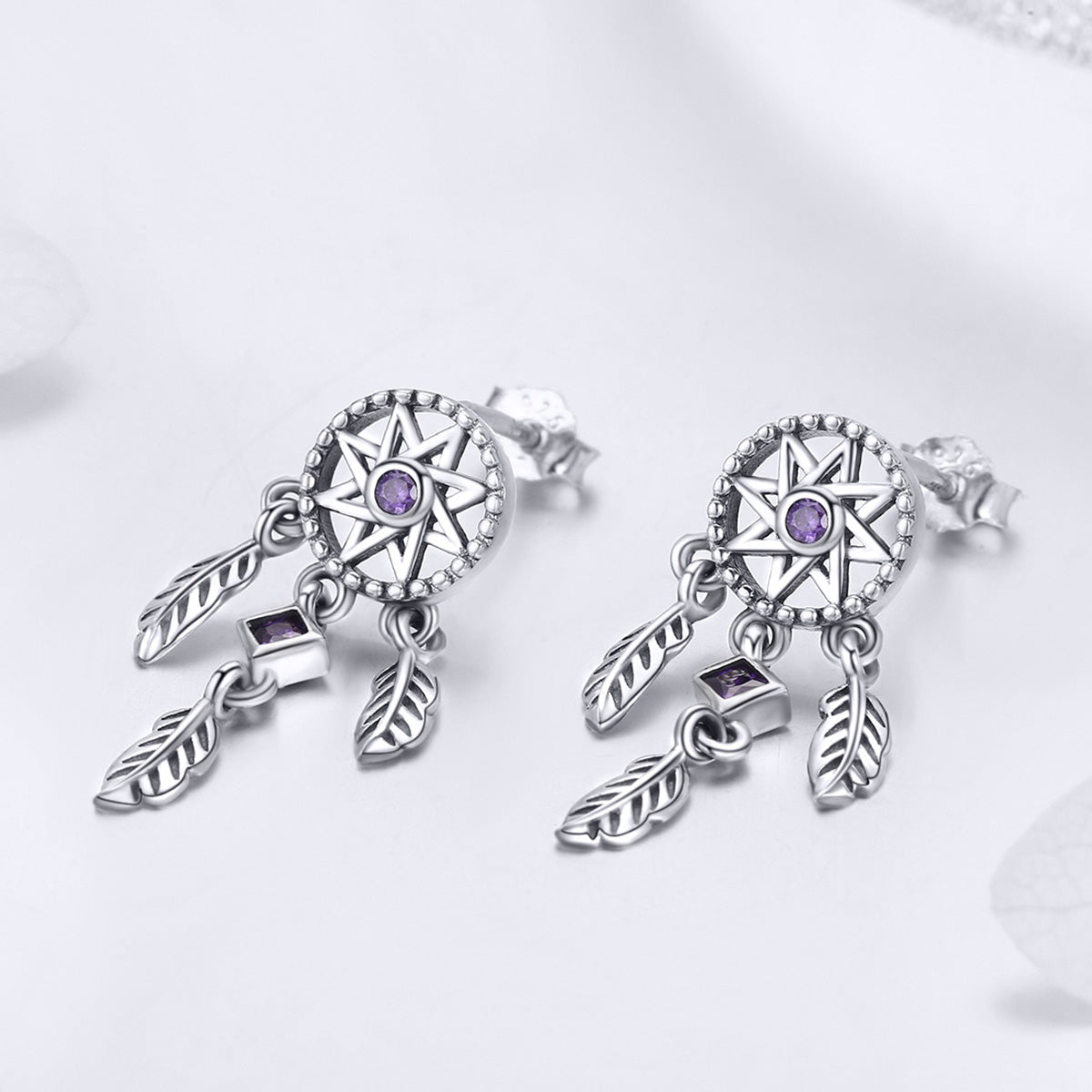"Dreamcatcher" 925 Silver Earrings 