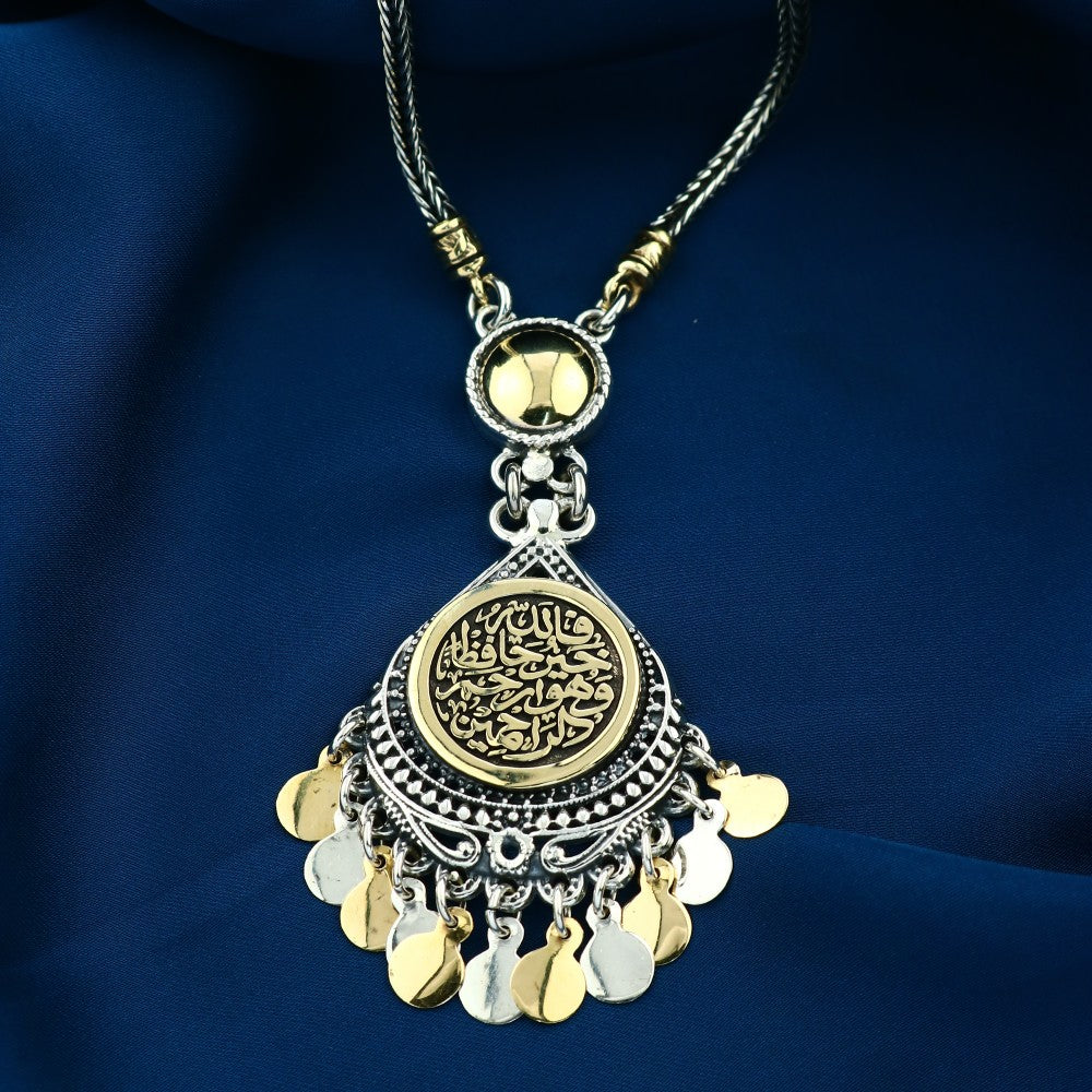 Copper Inlaid 925 Egyptian Silver Women Necklace