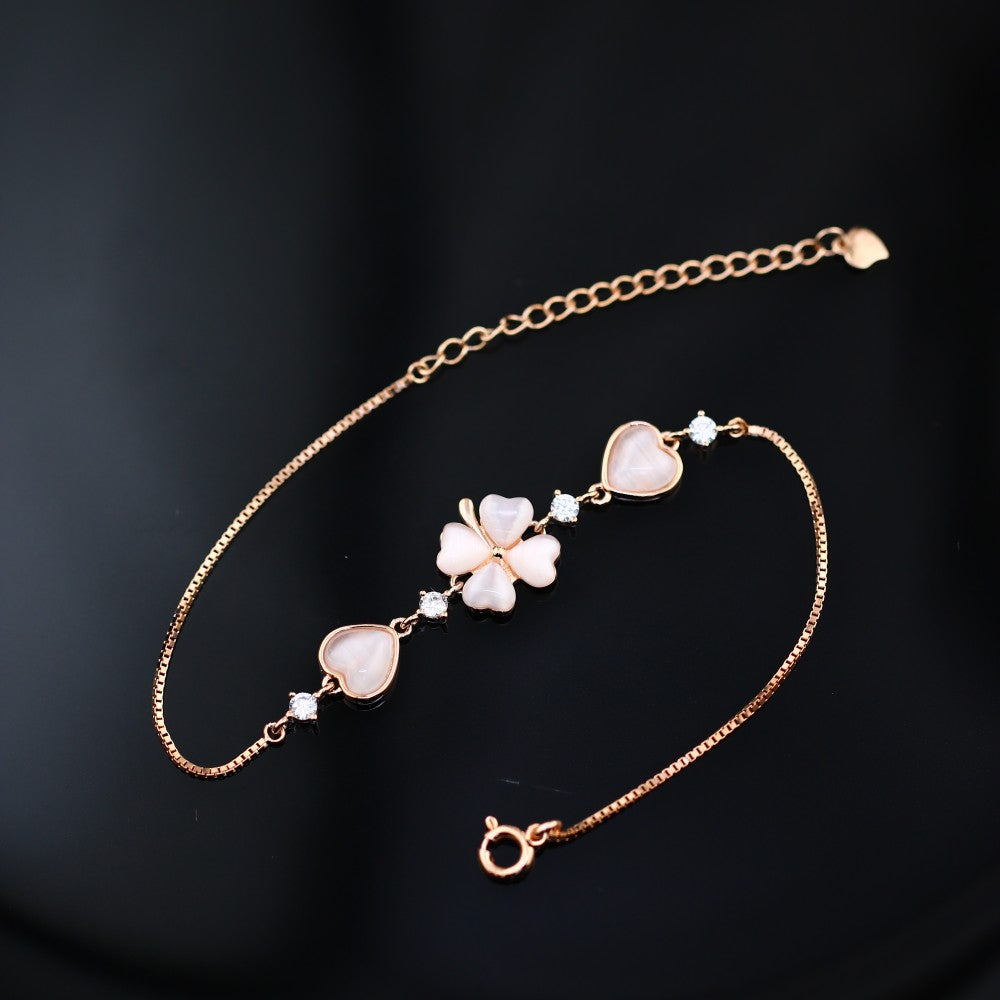 Flower 925 Silver Bracelet