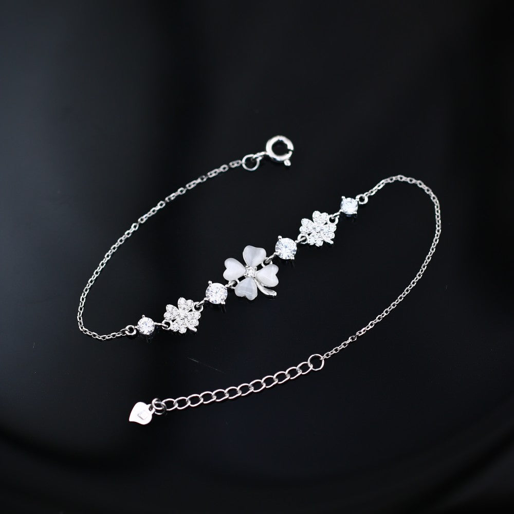 Flower 925 Silver Bracelet