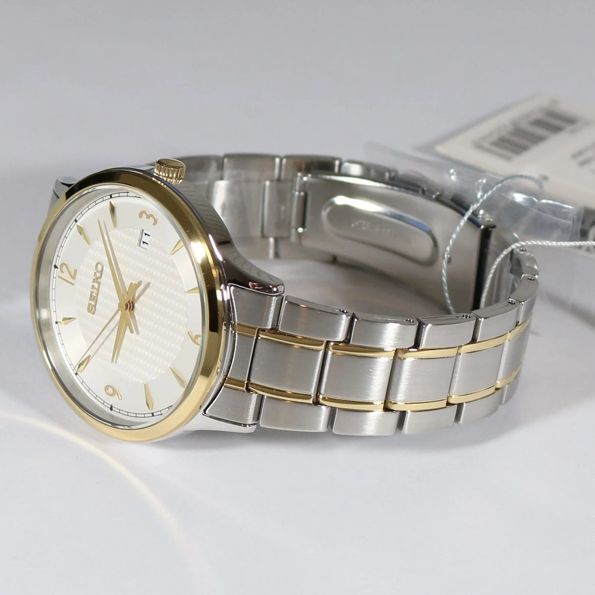 Seiko White Dial Two-Tone Bracelet Men's Watch
