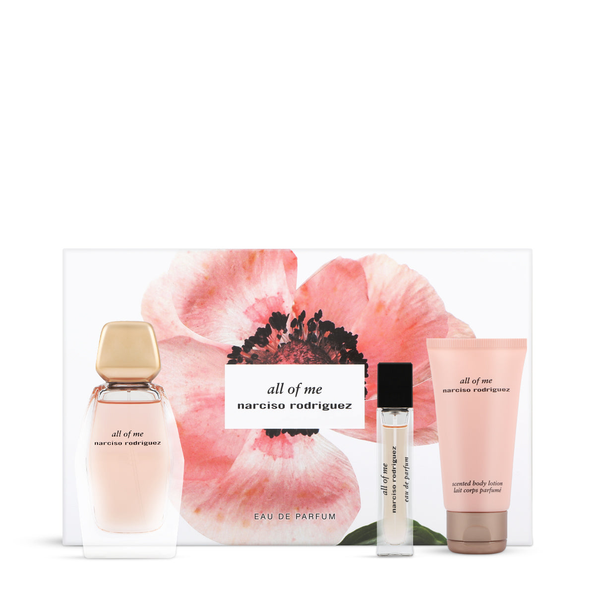 عطر نارسيسو رودريغيز أول أوف مي للنساء – مجموعة أو دو بارفان 90مل + أو دو بارفان 10مل + لوشن للجسم 50مل