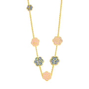 Egyptian Sterling Silver 925 Necklace Decorated with the Words "Mercy – Protection – Affection – Happiness – Love"