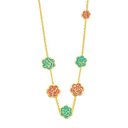 Egyptian Sterling Silver 925 Necklace Decorated with the Words "Mercy – Protection – Affection – Happiness – Love"