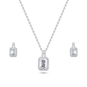 JSET13 - 925 sterling silver set adorned with zircon stones