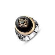 Men’s Turkish 925 Silver Ring Plated with Black Oxide