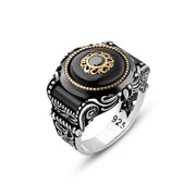 Men’s Turkish 925 Silver Ring Plated with Black Oxide