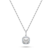 Elegant Sparkling Square Necklace – 925 Silver