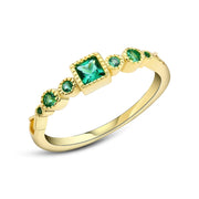 Green Nano 925 Silver Ring