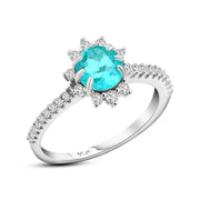 Pariaba stone 925 Silver Ring