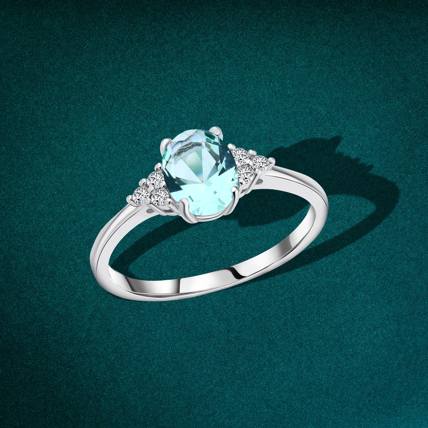 Paraiba Charm Ring – 925 Silver with  Paraiba Tourmaline