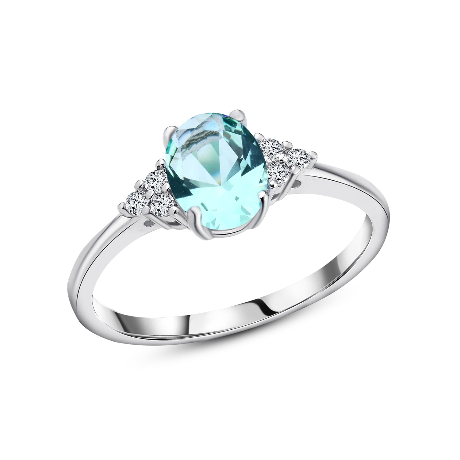 Paraiba Charm Ring – 925 Silver with  Paraiba Tourmaline