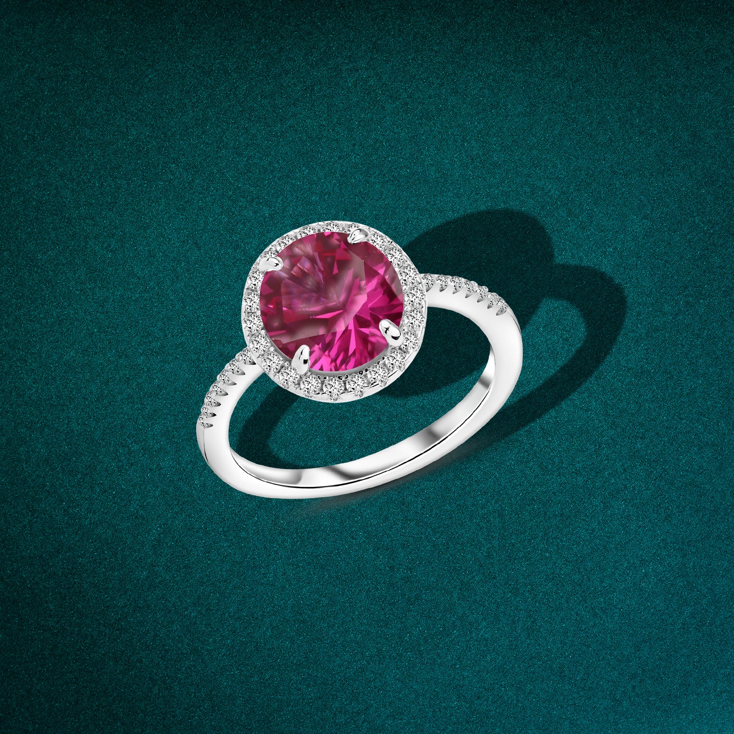 Cherry Charm Ring – 925  Silver with Natural Ruby and a Royal Touch
