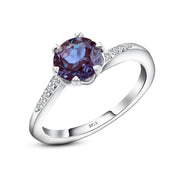 925 sterling silver ring topped with an Alexandra stone