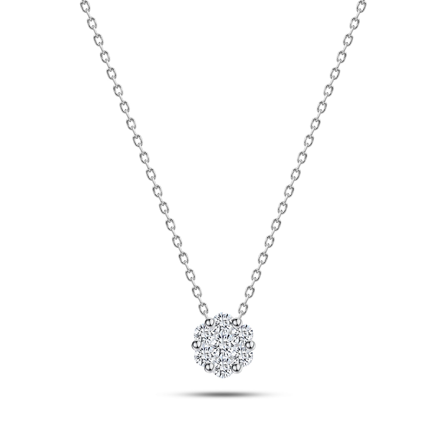 Snow Blossom Set – Italian Silver with White Zircon Stones
