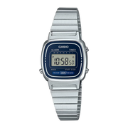 Casio Unisex Digital Watch – Silver Case & Stainless Steel Band