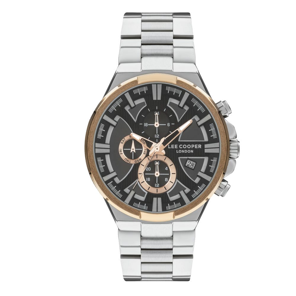 ساعة يد لي كوبر أنالوج بسوار ستانلس ستيل للرجال