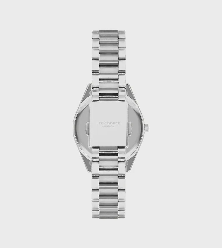  Lee Cooper Women’s Watch with Silver Bracelet and Turquoise Dial with Date Display