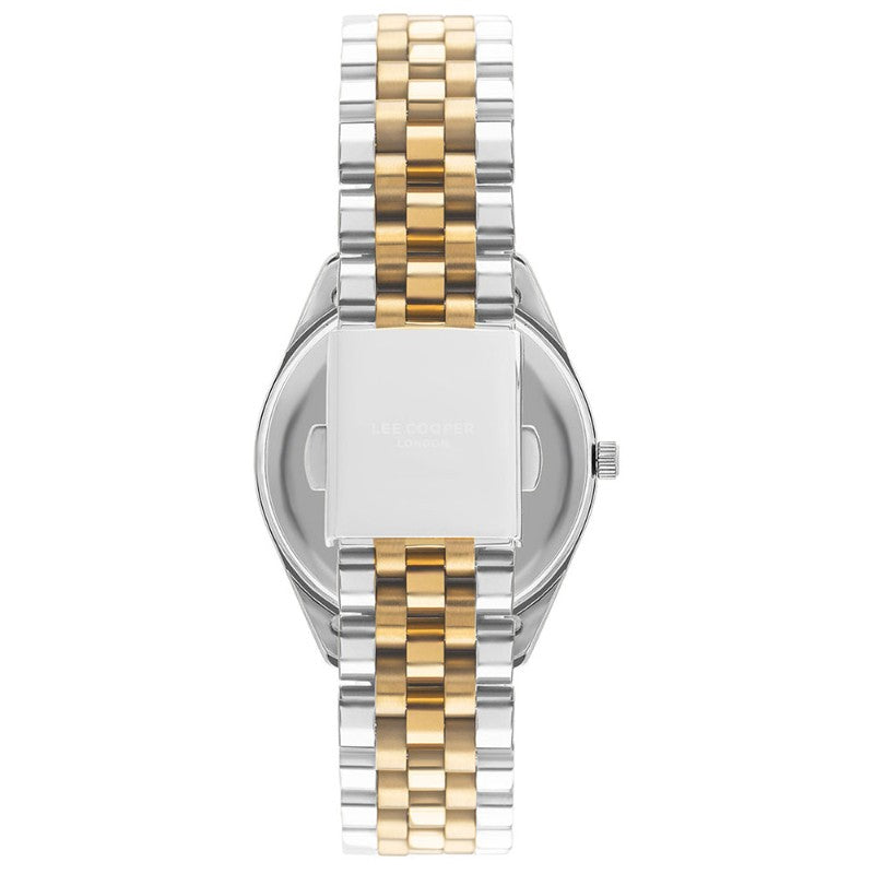 Lee Cooper Women's Analog Watch with Two-Tone Stainless Steel Bracelet (Silver × Gold)
