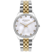 Lee Cooper Women's Analog Watch with Two-Tone Stainless Steel Bracelet (Silver × Gold)

