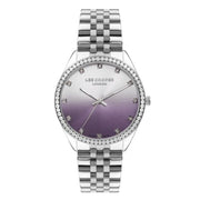  Lee Cooper Women's Analog Watch with Silver Stainless Steel Bracelet