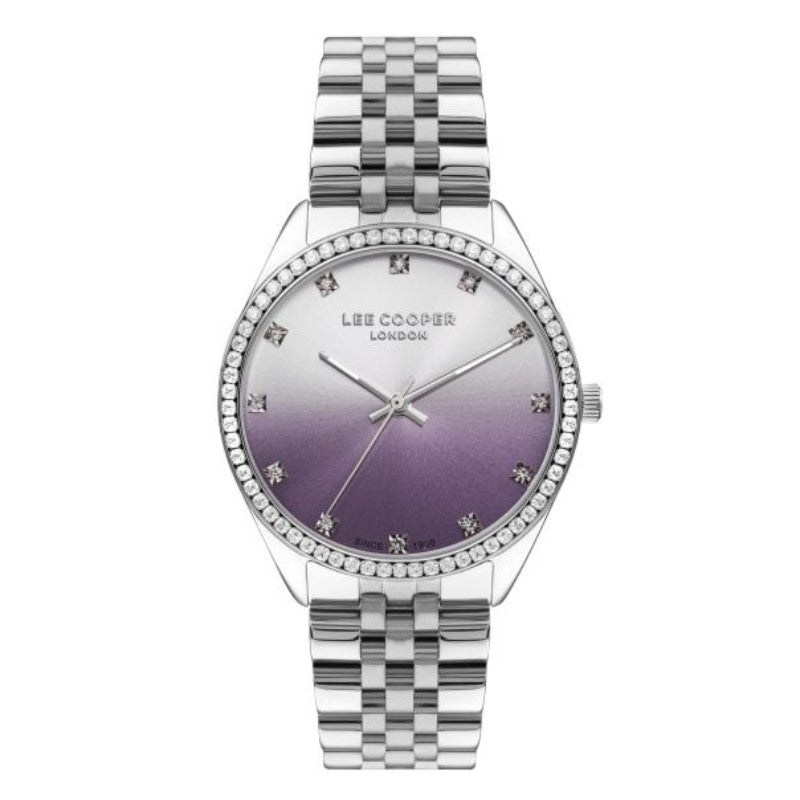  Lee Cooper Women's Analog Watch with Silver Stainless Steel Bracelet