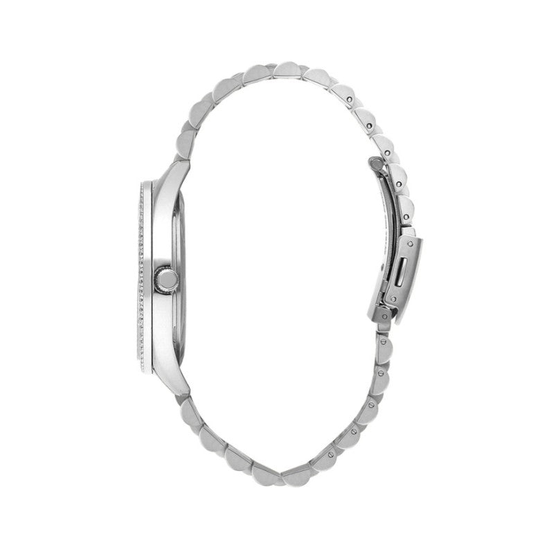  Lee Cooper Women's Analog Watch with Silver Stainless Steel Bracelet