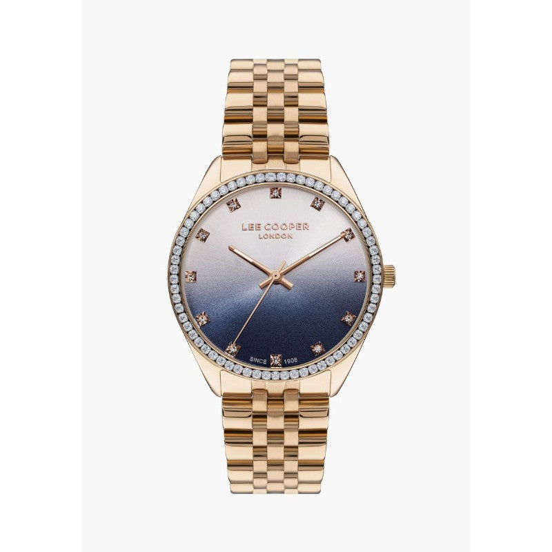 Lee Cooper Women's Analog Watch with Gold Stainless Steel Bracelet