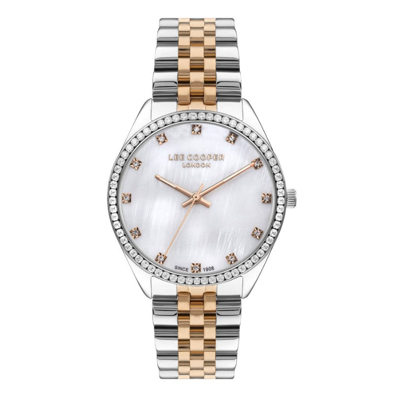  Lee Cooper Women's Analog Watch with Two-Tone Stainless Steel Bracelet
