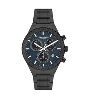 Lee Cooper Men’s Chronograph Watch with Black Bracelet and Dark Blue Dial

