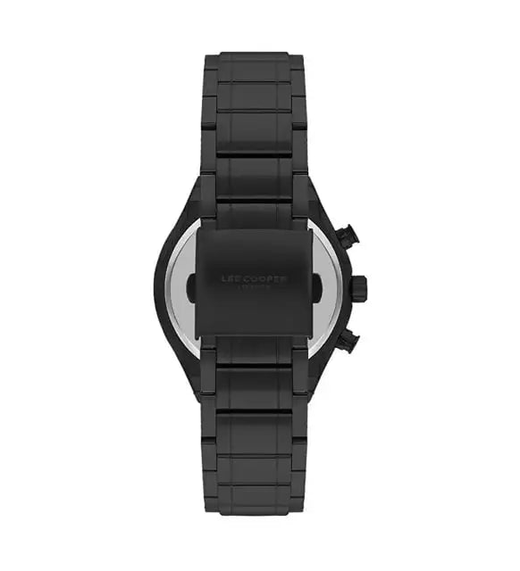Lee Cooper Men’s Chronograph Watch with Black Bracelet and Dark Blue Dial

