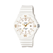Casio Women’s Analog Watch – White Dial and White Resin Band