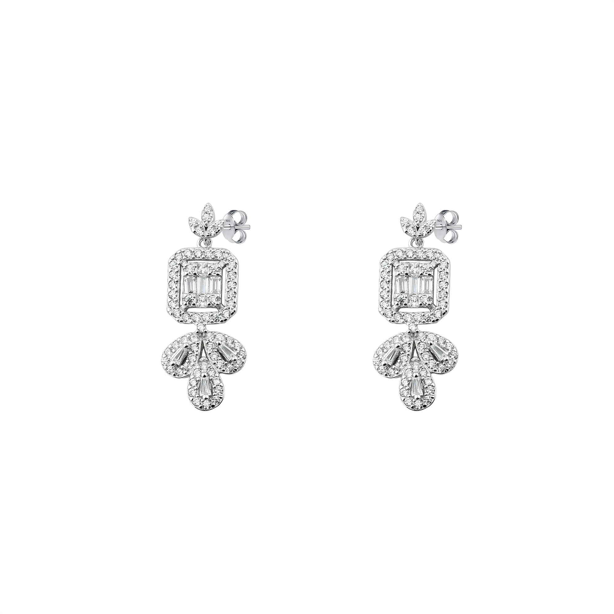 طقم الزهور الملكية فضة عيار 925