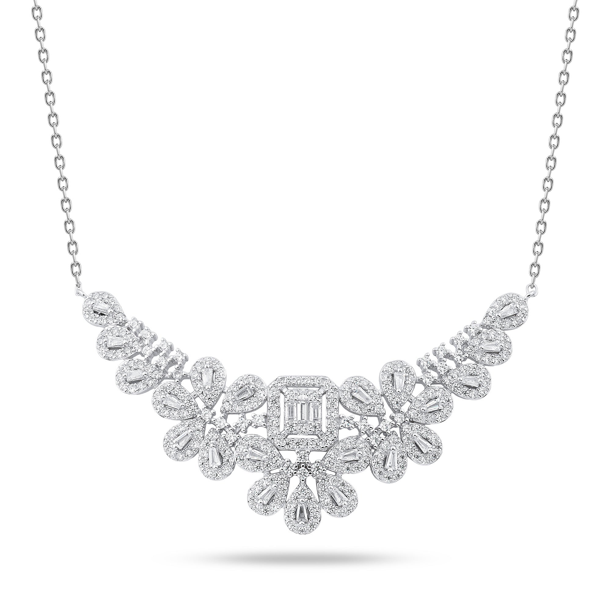 طقم الزهور الملكية فضة عيار 925