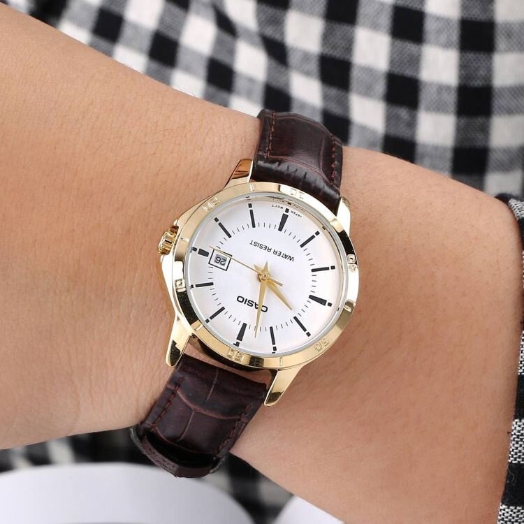 Casio women's leather watch