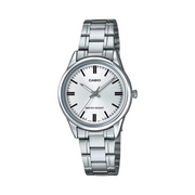 Casio LTP-V005D-7AUDF Women's Stainless Steel Watch – White Dial, Quartz, 50M Water Resistant
