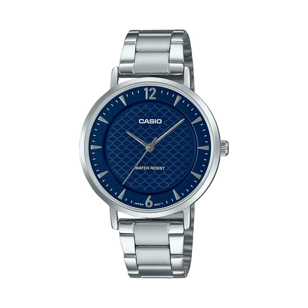 Casio Women’s Classic Analog Watch with Silver Metal Strap
