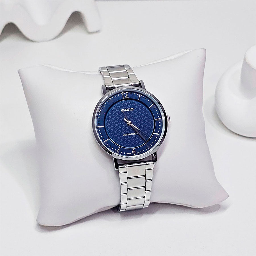Casio Women’s Classic Analog Watch with Silver Metal Strap
