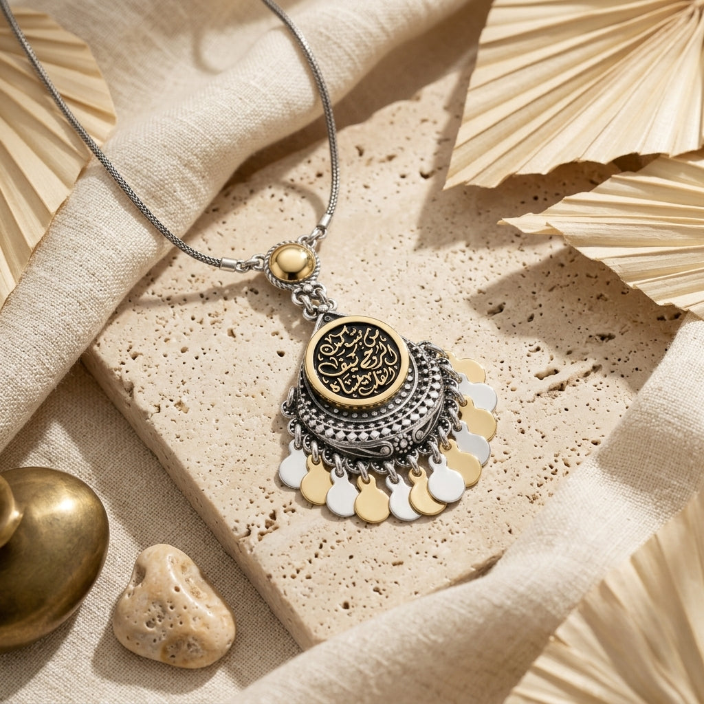 "How Can the Heart Forget the One Who Lives in the Soul?" 925 Silver Necklace