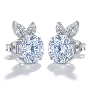 White Cherry Stud Earrings