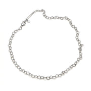 925 Silver Interlocking Hearts Anklet