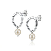 Drop Pearl Earrings 925 Silver