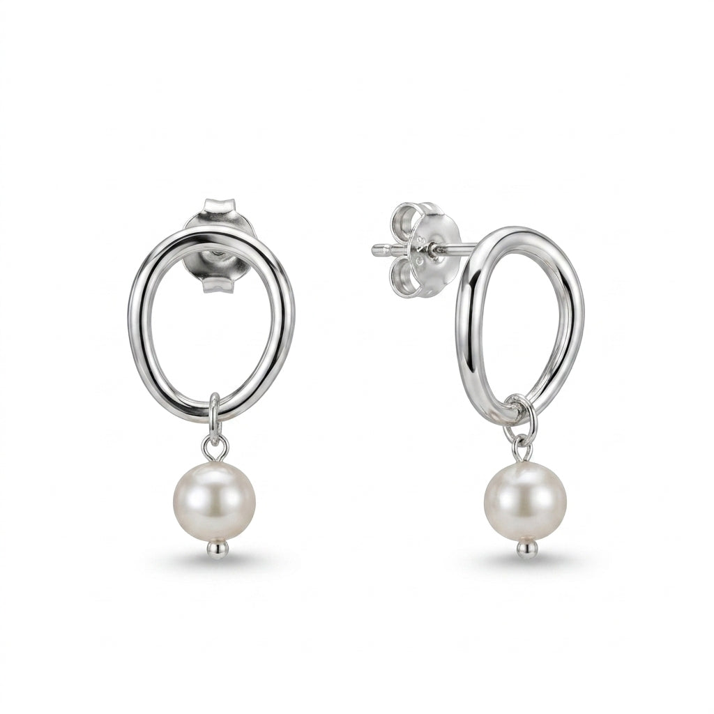 Drop Pearl Earrings 925 Silver