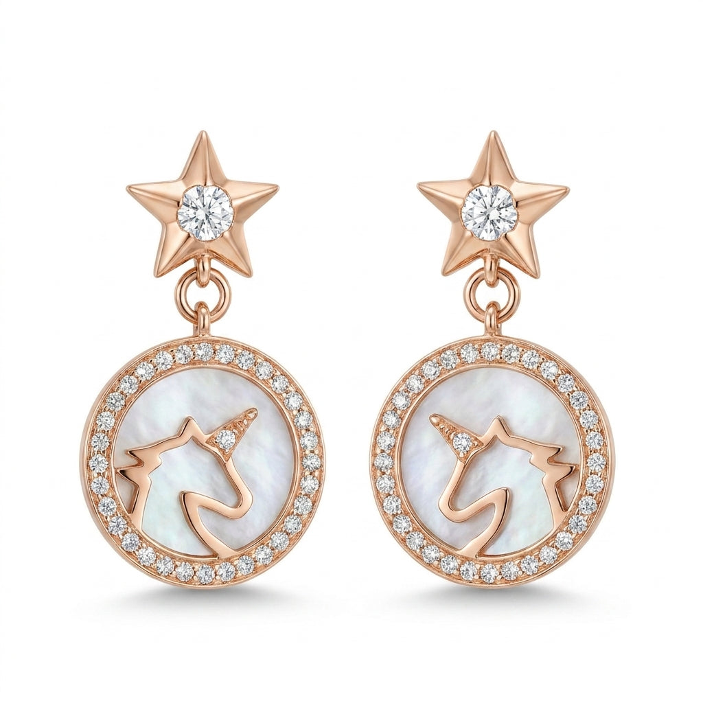 925 Silver Earrings With A Circular Halo Design And Soft Shine - Gold Plated