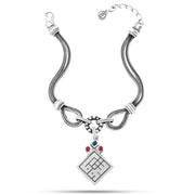 Egyptian Women’s Silver Bracelet – 925 Sterling Silver with Arabic Design (Shoq)