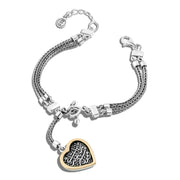 925 Silver Bracelet with Heart Pendant Engraved in Arabic: “You Have a Place and a Home Within the Heart”