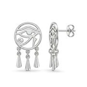 925 Silver Eye of Horus Earrings